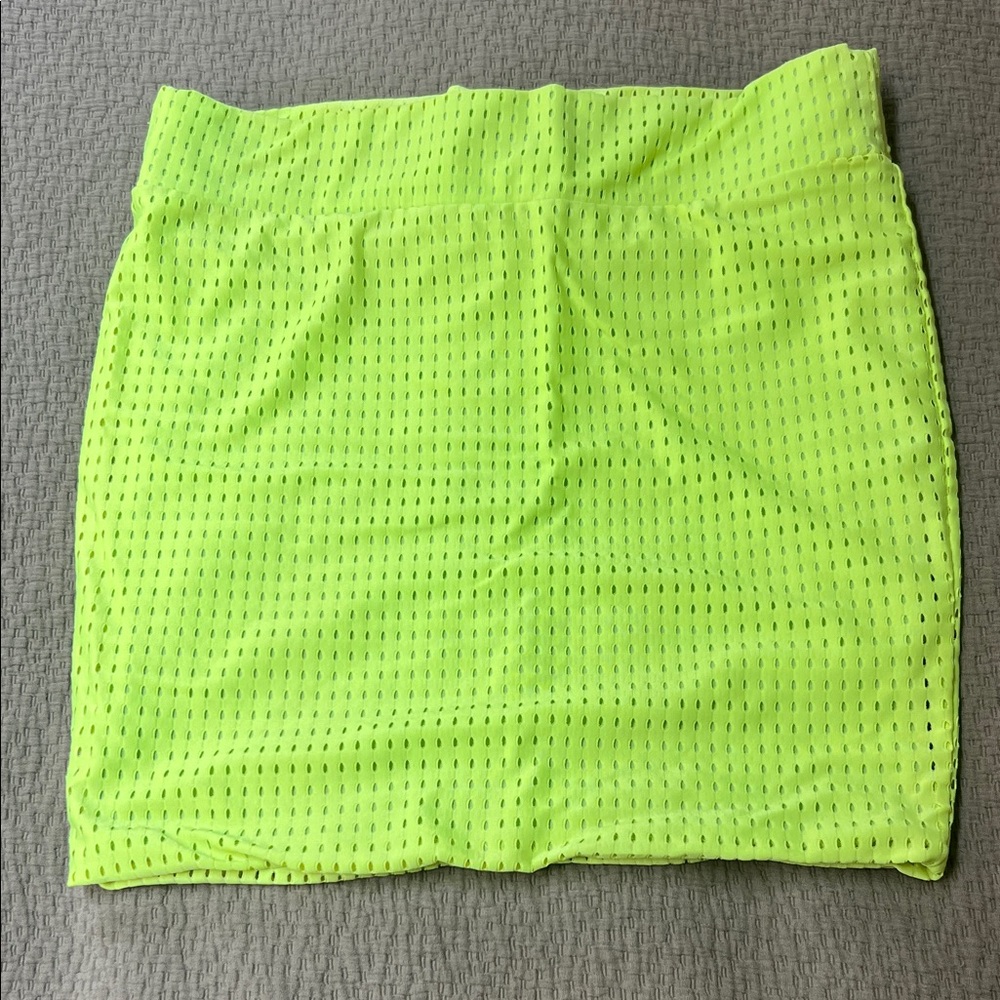 Acacia Swimwear Neon Yellow/Green Mini Skirt